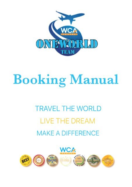 WCA BOOKING PORTAL MANUAL